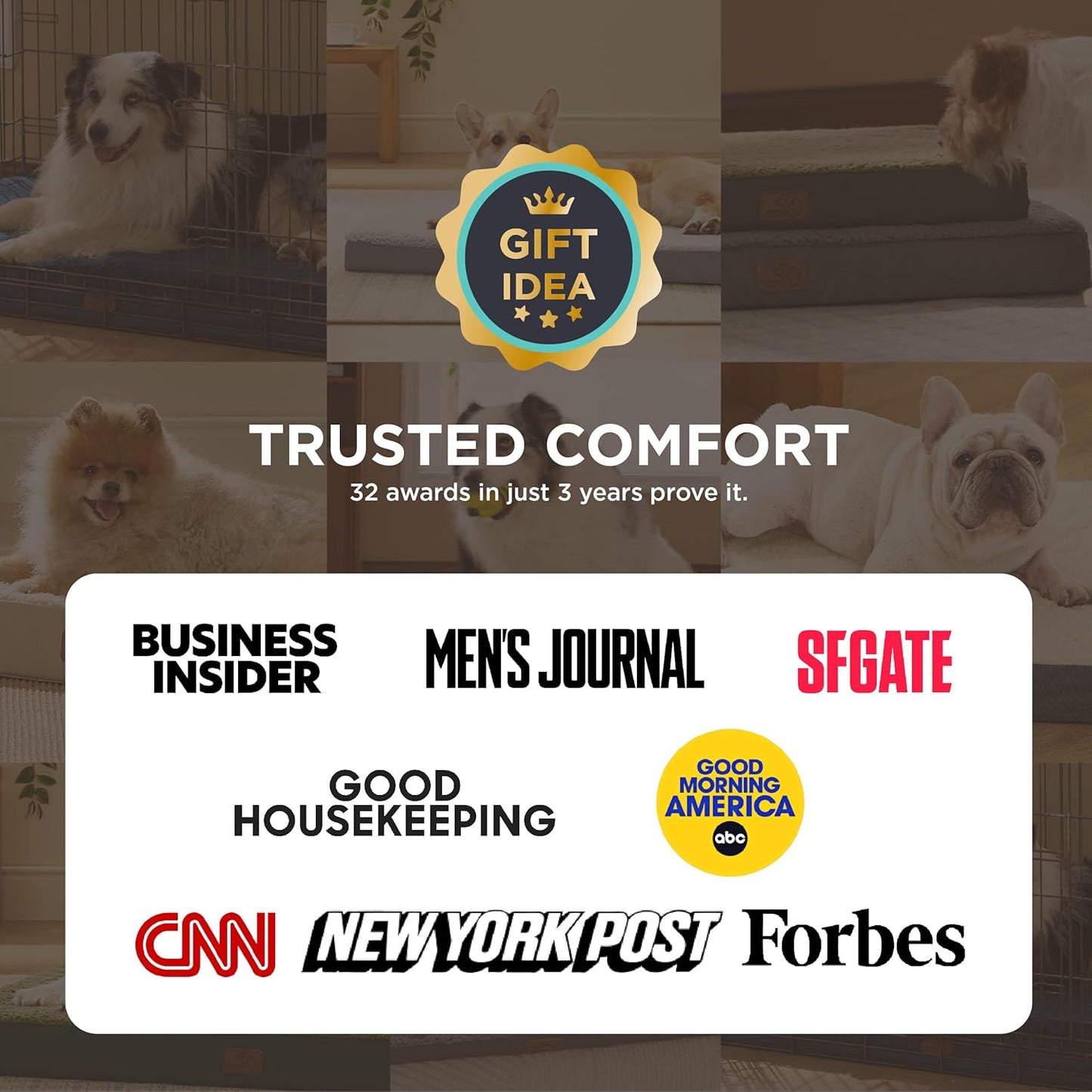 Large Dog Bed for Large Dogs up to 75Lbs - Big Orthopedic Dog Beds with Removable Washable Cover, Egg Crate Foam Pet Bed Mat, Grey