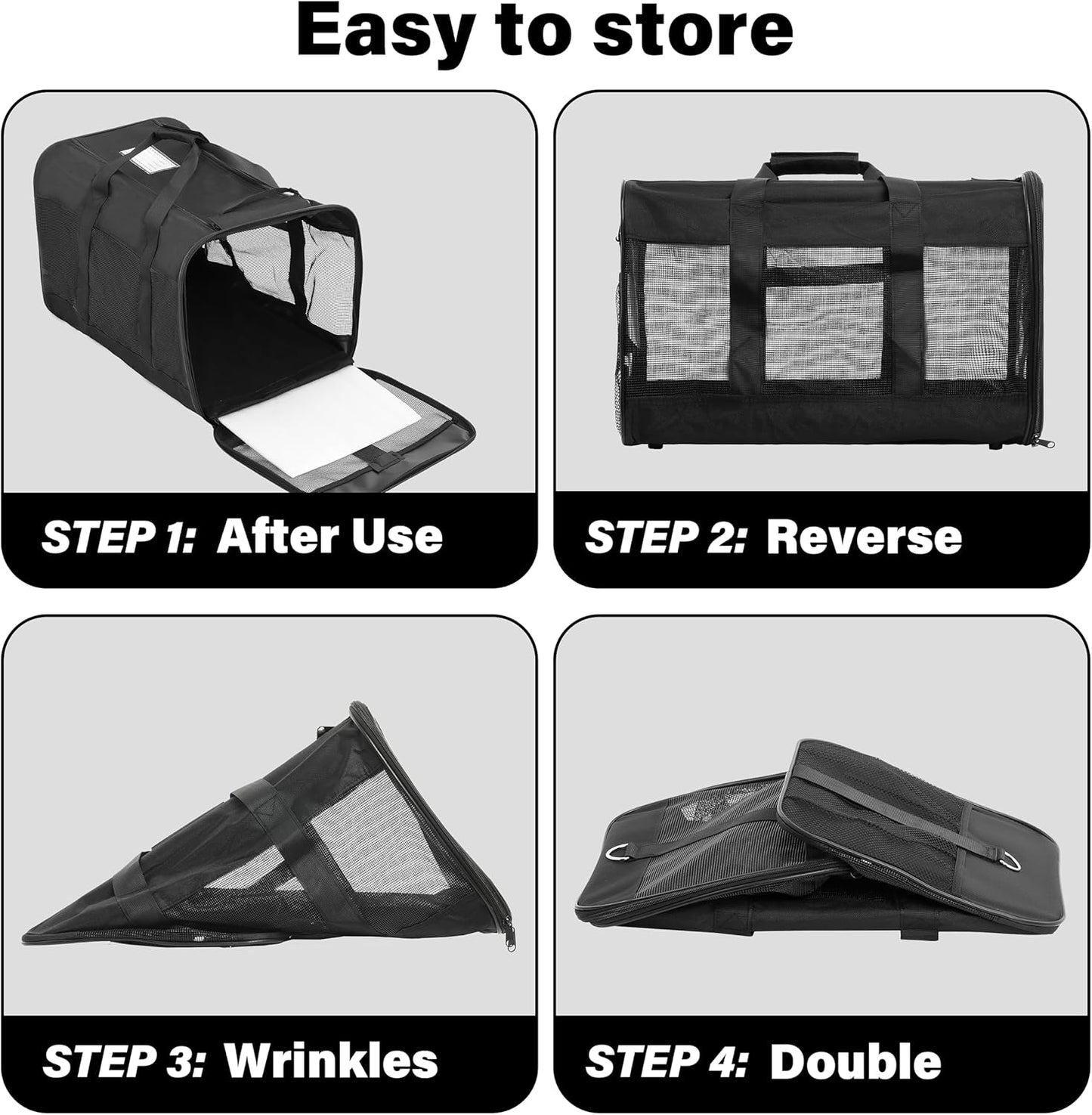 Scratchme Pet Travel Carrier Soft Sided Portable Bag for Cats, Small Dogs, Kittens or Puppies, Collapsible, Durable, Airline Approved, Travel Friendly, Carry Your Pet with You Safely and Comfortably