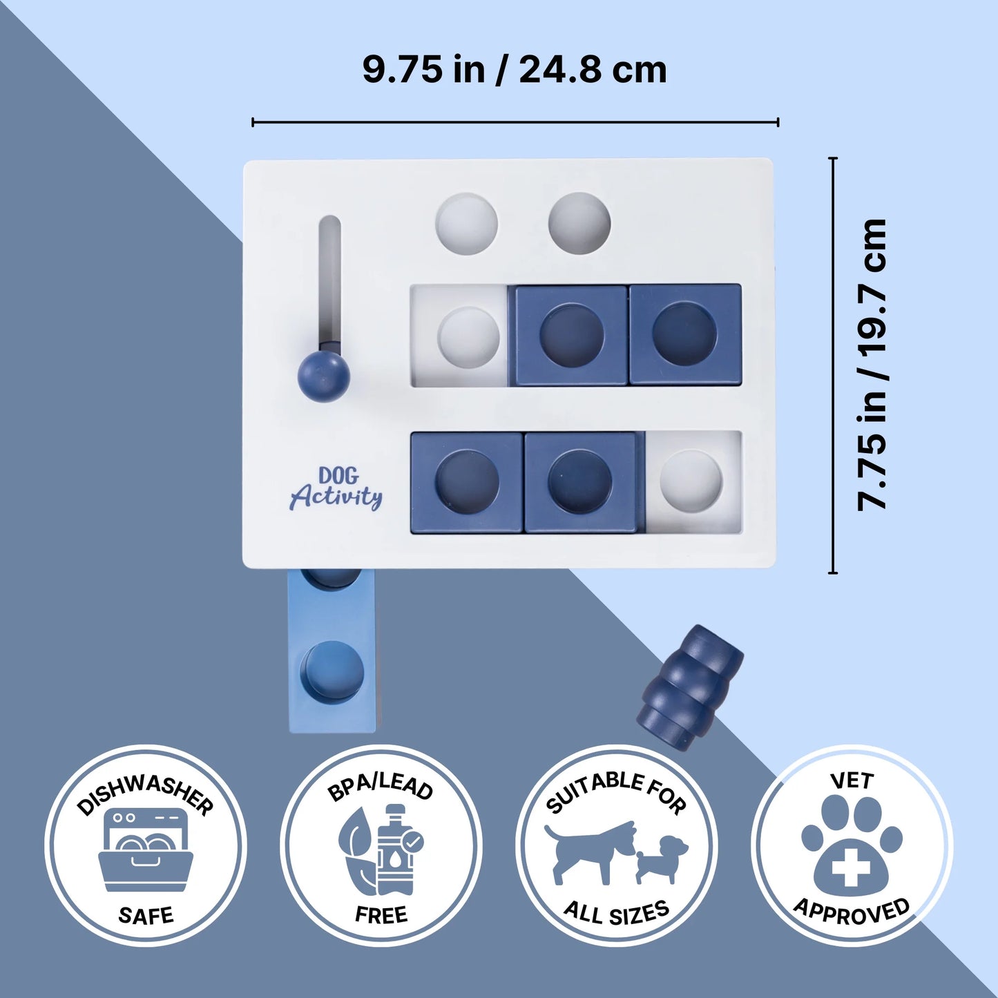 Dog Activity Move2Win Strategy Game, Level 3, Advanced Dog Puzzle Toy, Treat Dispenser