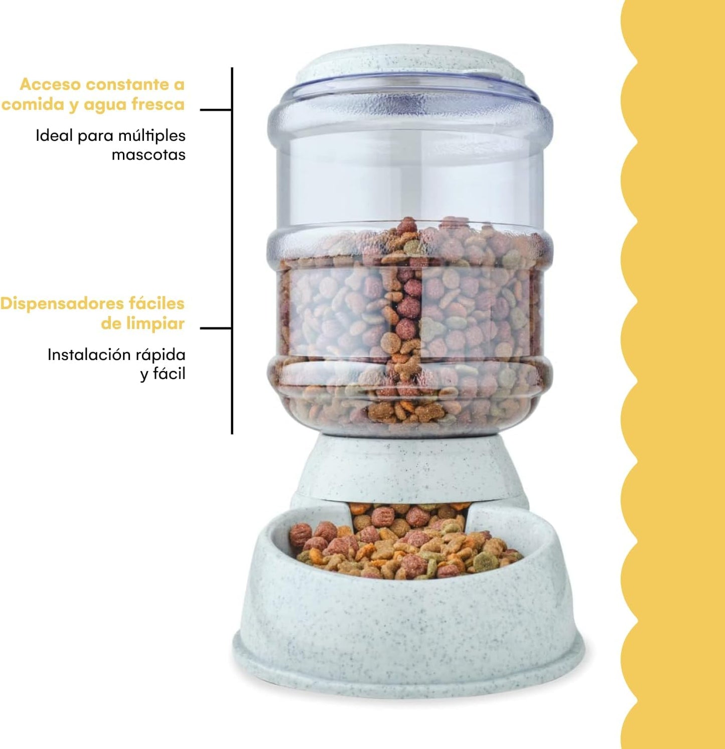 Automatic Pet Feeder | Food Dispenser for Cats and Dogs - Gravity Feeder - Automatic Cat Feeder/Dog Feeder - Dog and Cat Feeding Supplies