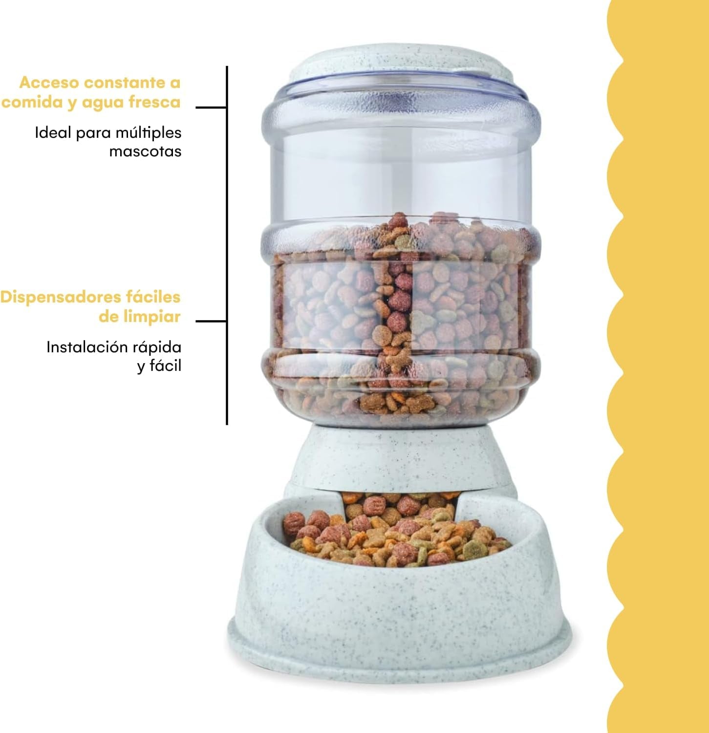 Automatic Pet Feeder | Food Dispenser for Cats and Dogs - Gravity Feeder - Automatic Cat Feeder/Dog Feeder - Dog and Cat Feeding Supplies
