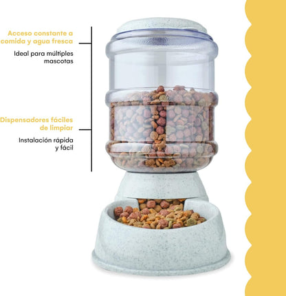 Automatic Pet Feeder | Food Dispenser for Cats and Dogs - Gravity Feeder - Automatic Cat Feeder/Dog Feeder - Dog and Cat Feeding Supplies