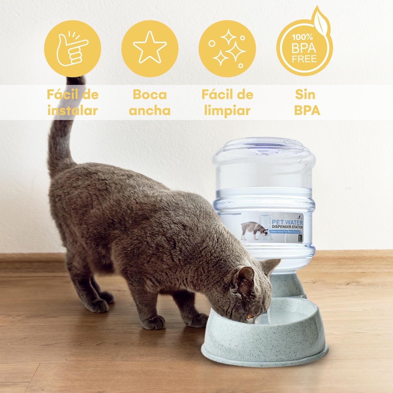 Automatic Pet Feeder | Food Dispenser for Cats and Dogs - Gravity Feeder - Automatic Cat Feeder/Dog Feeder - Dog and Cat Feeding Supplies
